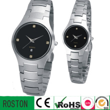 Japon Mouvement Couple Acier tungstène Montres